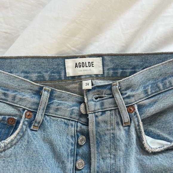 Agolde 90's Cropped Jeans - Size 24 - Picture 5 of 7